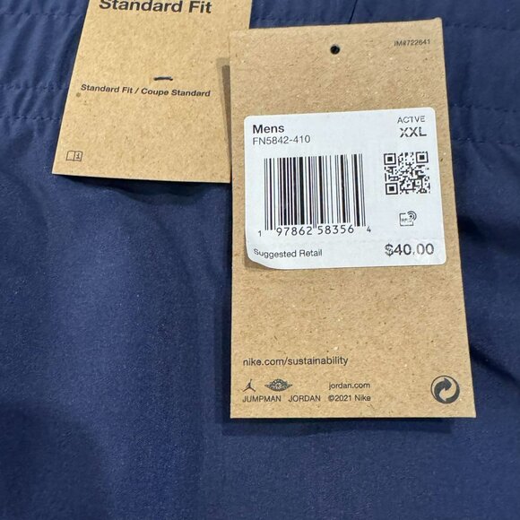 Nike Air Jordan Sport Woven Shorts Size 2XL $40 in Navy - Picture 5 of 5